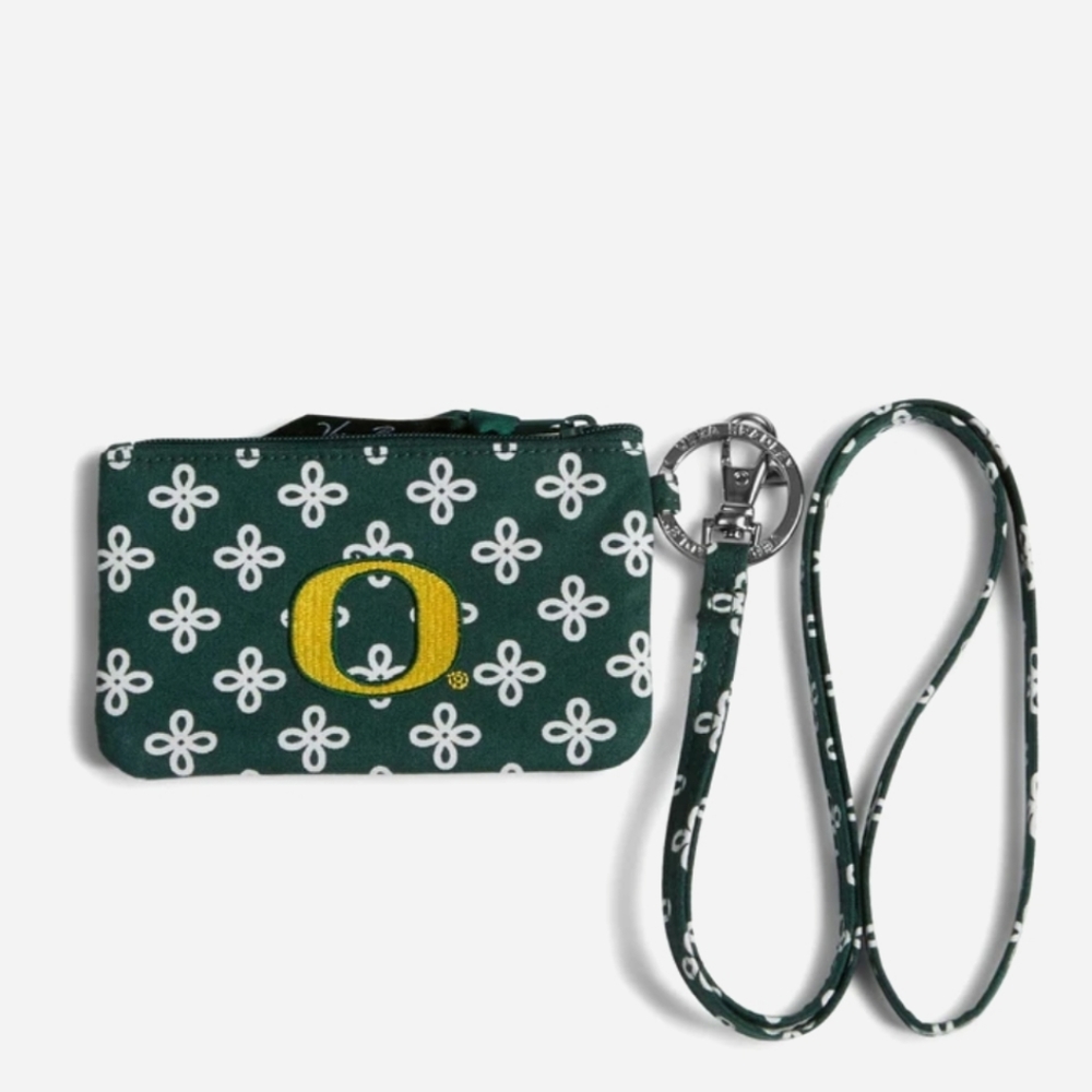 Vera Bradley U of Oregon Zip ID Lanyard